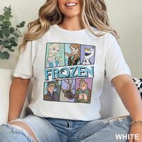 Elzos Marškinėliai Ledinės Širdies Veikėjo T-shirt Nauji Laisvalaikio Mados Unisex ir Moteriški Poros Gatvės Drabužiai S white
