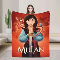 Mulan Mushu flanelinis pledas Žieminis Super šiltas patalynės užtiesalas Vaikams Namų dekoras Grafinis lovatiesė Sofos lovos užvalkalas 75x90cm