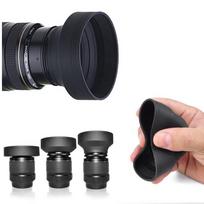 Foldable Rubber Lens Hood for DSLR Cameras (58/62/67/72/77mm) 52mm black