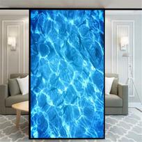 Statiškai prilipdoma povandeninio pasaulio privatumo langų plėvelė Jūros dekoratyvinis lango lipdukas Langų uždangos namams biurui (as the picture,40x60cm WxH) blue