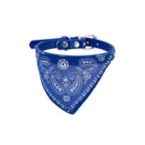 Adjustable Cute Printed Bandana Cat Collar Puppy Dog Cat Scarf Collar Adjustable Triangular Pet Banadana Collar for Kittens (Black,Neck 22-28cm) juoda