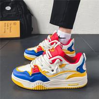 2024 Autumn Retro Men's Hong Kong Style Casual Sneakers - Trendy, Breathable Fashion 40 balta/geltona