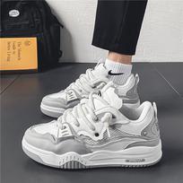 2024 Autumn Retro Men's Hong Kong Style Casual Sneakers - Trendy, Breathable Fashion 43 black