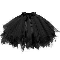 Sijonas be lankų moterims po suknele Krinolinas Baleto šokio suknelė Retro Pūstas Tutu Tulle Sijonas Apatinis sijonas juoda