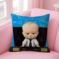 Cartoon B-Boss B-Baby Cushion Cover Inches Farmhouse Decor Home Throw Pillow Covers For Couch Decorations Short plush 45*45(CM)-1Pcs