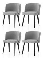 4-ių dalių valgomojo kėdžių komplektas Soft - 4112, juodas/pilkas, Tool, pehme - 4112 V4, 57x81x57 cm, pöök