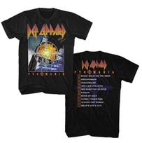 Def Leppard Pyromania Album Black Adult T-Shirt. 4XL gray
