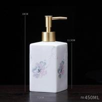 450ml ceramic soap dispenser hand sanitizer bottle press bottle hotel shower gel bottle laundry detergent dispensing