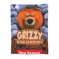 Grizzy Et Les Lemmings Blanket Soft Warm Flannel Throw Blanket Bedspread for Bed Living room Picnic Travel Home Couch Size: 75*100cm, Weight: 280 GSM orange