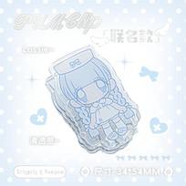 RosyPosy soft set Pumpa joint Epoxy acrylic clip, girl clear hand account clip sticky note storage clip white