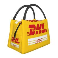 Global Express DHL Insulated Lunch Bag for School Picnic Storage Food Boxes Leakproof Container Cooler Thermal Lunch Box Tote One Size white