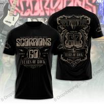 Vintažinis Sunkiojo Metalo Roko Scorpions Turo 3D Spausdinimo Marškinėliai Vyrams Moterims Mados Hip Hop Trumpomis Rankovėmis Viršutiniai Drabužiai Laisvo Kirpimo Vyriški Drabužiai M gray