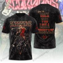 Vintažinis Sunkiojo Metalo Roko Scorpions Turo 3D Spausdinimo Marškinėliai Vyrams Moterims Mados Hip Hop Trumpomis Rankovėmis Viršutiniai Drabužiai Laisvo Kirpimo Vyriški Drabužiai L gray