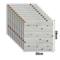 25 vnt. Lipnios 3D sienų lipdukai Tapetų panelė Namų dekoras Svetainės Miegamojo Dekoras Vonios Kambario Virtuvės Namų Lipdukai 25pcs(35X38cm) gray