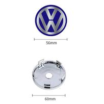 60/63/68mm Car Wheel Center Hub Cap Logo Tyre Rims Badge Cover For Volkswagen VW Scirocco Golf MK6 Polo Tiguan PASSAT GTI R Line dspj60 blue