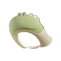 Easy Clean Waterproof Baby Shower Cap Adjustable Eye Ear Protection Children Bath Hat Hair Wash Hat Home Showering beige