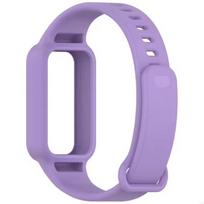 Silikoninis dirželis Xiaomi Smart Band 9 Aktyviam apyrankės laikrodžiui, For Redmi Band 3, Integruotas dėklas su dirželio priedais Correa For Mi Band 9 Active violetinė