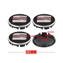 4 vnt. Automobilio emblema Ratlankio centrinis dangtelis Apdailos ženklelio dangtelis Seat Cupra Ateca Leon lbiza 6f FR Mk1 Mk2 Mk3 5f 1p Toledo Arona white