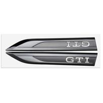 2pcs Car Fender Blade Emblem Sticker Auto Decorative Hub Accessories For VW GTI GTD Golf 7 8 Polo Tiguan Jetta Touran PASSAT CC gray