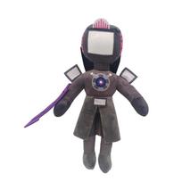 New Skibidi Toilet Plush Toys Anime Game Figure Titan Tv Man  Electric Drill King Plushie Collectible Gifts For Kids Fans Adult gray