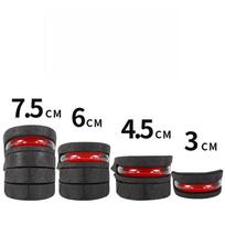 Reguliuojamo aukščio didinimo vidpadžiai Amortizuojantys kulno pakėlimai Įdėklai į batus Komfortiški aukštį didinantys įdėklai vyrams ir moterims 3cm Height black