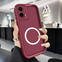 Telefono dėklas Motorola Moto G85 G84 G64 G54 Power 5G, atsparus smūgiams silikoninis minkštas apsauginis dangtelis-buferis su magnetiniu lipduku For Moto G54 5G
