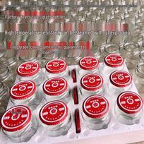 High-Temperature Resistant Glass Jars with Lids – Food-Grade Sealing Jars for Fruit and Household Use red