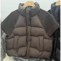 Womens Stand Collar Duck Down Vest Jacket Winter Warm Loose Fit Casual Outerwear With Pockets M 125-150 cm vercafe spalva