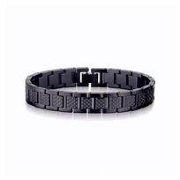 Reguliuojama nerūdijančio plieno krokodilo pakabuko apyrankė vyrams moterims 18K paauksuoto titano madinga OL stiliaus Black 2 gray