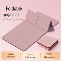 Sulankstomas, bekvapis jogos kilimėlis – storas, platus, tylus ir idealus treniruotėms patalpoje, šokiams ar bendrabutyje gray