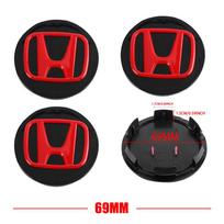 4pcs 56/58/60/69mm Car Wheel Center Hub Caps Accessories For Honda Type R W33 Type S VTEC DOHC Modulo Vezel Legend Si RR Insight