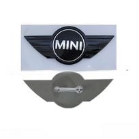 Automobilio grotelių priekinis galinis logotipas Automobilio emblema Lipdukas Aksesuaras Mini Works Cooper F54 F55 F56 F57 F60 R50 R52 R53 R55 R56 R57 R