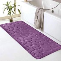 Long Bathroom Mat Blue Pebble Texture Anti Slip Floor Mat Multi Color Options Water Absorbent Soft Suitable for Bathroom Decor 40X120CM