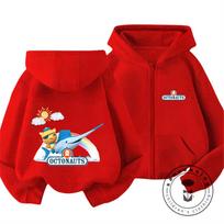 Octonauts With Gup X Vehicle Zip Hoodie For Kids 3-14 Years Trendy Cute Style Hooded Jacket Winter Play 100 red