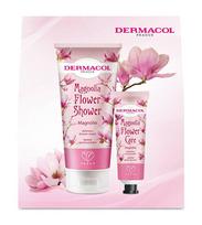 Kūno priežiūros dovanų rinkinys Dermacol Magnolia Flower Care II moterims: dušo žėlė, 200 ml + rankų kremas, 30 ml