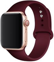 Silikoninis dirželis Apple Watch Band SE-10 42/46mm 44/45mm 38/40/41mm apyrankė iwatch Serie 9 8 7 6 5 4 3 ultra 2 49mm 42 44 45 49mm S-M vyno raudonos spalvos