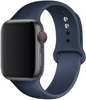 Silikoninis dirželis Apple Watch Band SE-10 42/46mm 44/45mm 38/40/41mm apyrankė iwatch Serie 9 8 7 6 5 4 3 ultra 2 49mm 42 44 45 49mm S-M vidurnakčio mėlyna spalva