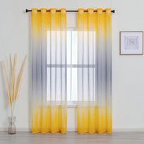 Modernios gradiento tiulio langų užuolaidos svetainei 3D spalvingos permatomos užuolaidos miegamajam Voile slankiojančios virtuvės užuolaidų dekoras W100xL160cm 1pc&rings top gray