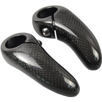 MTB Pilno Karbono Buliaus Rago Rankenos: Užfiksuojamas 3K pynimas ir ergonomiškas atramas smūgiams sugerti Glossy black