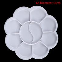 Paletė Art Alternatives Dažų padėklas Menininko akvarelė Plastikinė paletė Pigmentas 13cm white