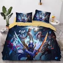League of Legends mikropluošto patalynės komplektas Vaikams Pūkų antklodės užvalkalas Paaugliams Suaugusiems Žaidimo raštas Komplektas Kambario dekoravimas 3 dalys 240x220cm