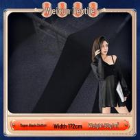 Ultra Black Silk Chiffon Hanfu Robe Dress with Headscarf Bulk Price (Over 2000 meters) black