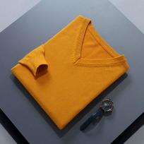 Minkštas kašmyro megztinis Vyriški drabužiai Ruduo Žiema Megztinis Verslo Atsitiktinis V formos iškirptė Megztas Vilnonis Slim Fit Megztiniai Vyriški M orange