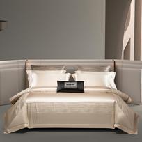 Champagne Gold Brocade Jacquard 1000TC Egyptian Cotton Luxury Bedding Set Duvet Cover Set Flat/Fitted Bed Sheet Pillowcases 4Pcs Queen 200X230cm 4pcs gray
