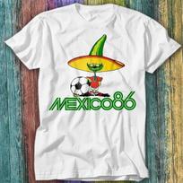 Meksika 86 Pasaulio taurė Futbolas 80s 90s Futbolo Topas Argentina Marškinėliai Topas Tee 502 L gray