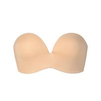Be petnešėlių didelio dydžio push-up liemenėlė D kaušelis Seksualus vamzdelio tipo viršus Nematoma liemenėlė 40/90E chaki
