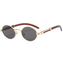 Oval Steampunk Small Sunglasses for Women Men Brand Designer Metal Gradient Blue Punk Sun Glasses Feminino Oculos De Sol juoda