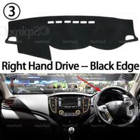 Dashboard Cover for Mitsubishi L200 Triton Strada KJ KK KL 2015-2020 Car Dash Board Mat Carpet Pad Sunshade Cape Cushion gray