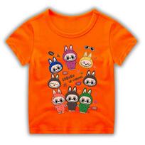LABUBU children's T-shirt, LABUBU family themed children's T-shirt 130 red