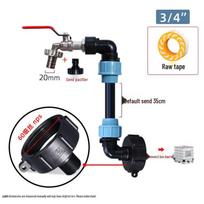 IBC Ton Barrel Series Connector: PE Pipe Elbow, Tee Valve Fitting NPS - Single Barrel Heightened 6 Point - Alloy